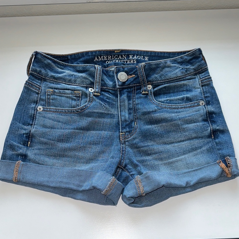 American Eagle Outfitters Women's Classic Blue Jean Shorts